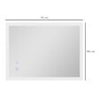 KLEANKIN - Miroir mural lumineux LED de salle de bain - 70L x 50l cm - avec 3 couleurs, luminosité réglable interrupteur tactile système antibuée transparent - vignette