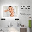 KLEANKIN - Miroir mural lumineux LED de salle de bain - 70L x 50l cm - avec 3 couleurs, luminosité réglable interrupteur tactile système antibuée transparent - vignette