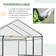 HOMCOM - Serre de jardin balcon terrasse 4 étagères 143L x 143l x 195H cm acier PVC imperméable anti-UV transparent vert - vignette