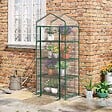 OUTSUNNY - Serre de jardin balcon étagère serre 4 niveaux 0,7L x 0,5l x 1,6H m acier époxy bâche amovible PVC haute densité transparente - vignette