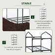 OUTSUNNY - Serre de jardin balcon étagère serre 4 niveaux 0,7L x 0,5l x 1,6H m acier époxy bâche amovible PVC haute densité transparente - vignette