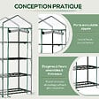 OUTSUNNY - Serre de jardin balcon étagère serre 4 niveaux 0,7L x 0,5l x 1,6H m acier époxy bâche amovible PVC haute densité transparente - vignette