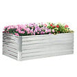 OUTSUNNY - Carré potager de jardin renforcé - dim. 180L x 90l x 59H cm - tôle d'acier ondulée galvanisée - vignette