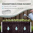 OUTSUNNY - Carré potager de jardin renforcé - dim. 180L x 90l x 59H cm - tôle d'acier ondulée galvanisée - vignette