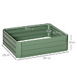 OUTSUNNY - Lot de 2 carrés potager de jardin dim. 100L x 100l x 30H cm tôle d'acier ondulée vert - vignette