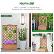 OUTSUNNY - Jardinière avec treillis - bac à fleurs - jardinière sur pied - dim. 70L x 28l x 117H cm - fond à lattes - bois sapin pré-huilé - vignette