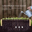 OUTSUNNY - Lot de 2 jardinières avec treillis - ensemble de 2 carrés potagers - bois de sapin pré-huilé - vignette