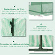 OUTSUNNY - Mini serre de jardin serre à  tomates dim. 300L x 80l x 45H cm acier PE 5 fenêtres zippées enroulables vert - vignette