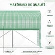 OUTSUNNY - Serre de jardin serre à tomates dim. 3L x 1l x 2H m porte zippée déroulante 2 fenêtres latérales enroulables acier PE haute densité vert - vignette
