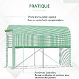 OUTSUNNY - Serre de jardin serre à tomates dim. 3L x 1l x 2H m porte zippée déroulante 2 fenêtres latérales enroulables acier PE haute densité vert - vignette