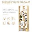 HOMCOM - Bibliothèque étagère meuble de rangement dim. 70L x 24l x 178H cm en zigazag et 8 espaces en panneau de particules naturel - vignette