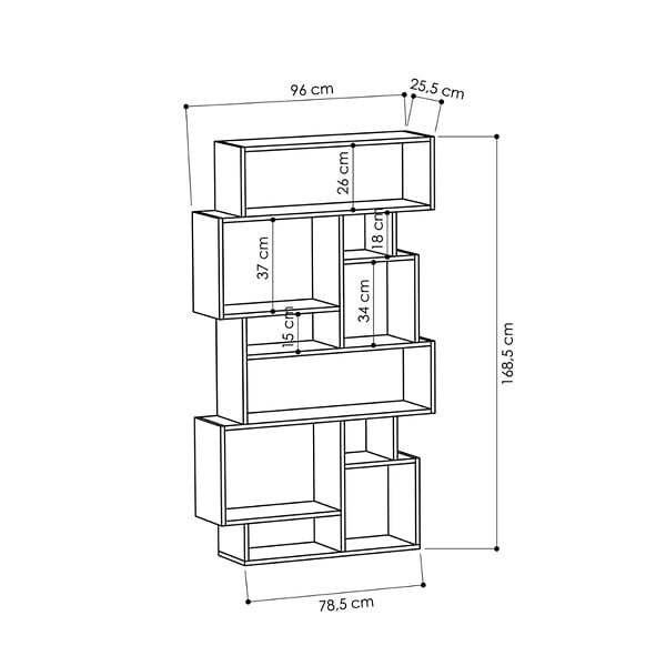 CONCEPT USINE - Meuble à étagères bois SKOG - large