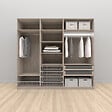 MODE DE VIE - Colonne pour dressing Rubyx - Chêne gris - L100xH230xP58cm - vignette