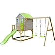 KANGUI - Maisonnette Enfant Extérieur en Bois TINNI avec Plateforme, Toboggan et double B - vignette