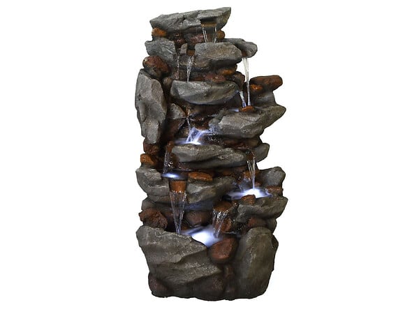 UBBINK - Fontaine de jardin Bonorva bloc de rochers avec cascade et éclairage LED - Ubbink - large