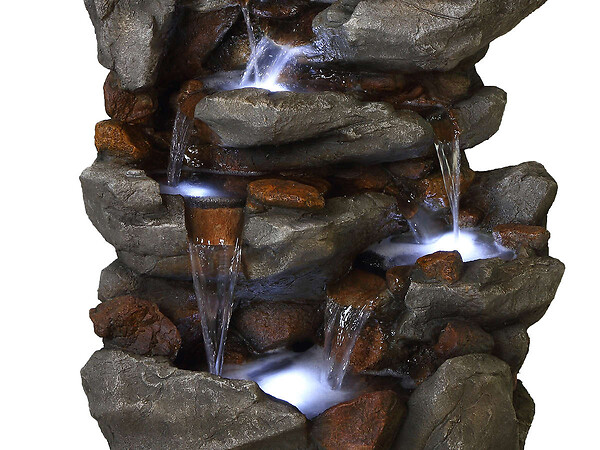 UBBINK - Fontaine de jardin Bonorva bloc de rochers avec cascade et éclairage LED - Ubbink - large