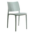 OVIALA - Chaise de terrasse ajourée en plastique vert sauge - Riga - vignette