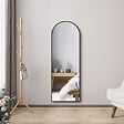 AICA SANITAIRE - AICA Miroir sur pied et Psyché 54 x 163 cm (L x H), miroir complet arqué noir - vignette