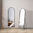 AICA SANITAIRE - AICA Miroir sur pied et Psyché 54 x 163 cm (L x H), miroir complet arqué noir - vignette