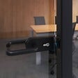 EMUCA - Serrure pour porte en verre avec cadre en bois, cylindre avec clés, pour porte en verre 8-12mm, acier et aluminium, peint en noir - vignette