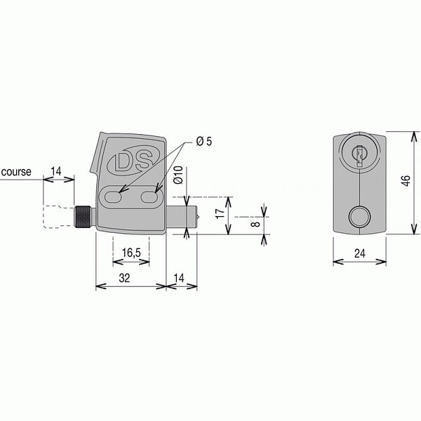 LA CROISEE DS - VERROU A CLES IDENTIQUES LAQ BLC RAL9010 - large