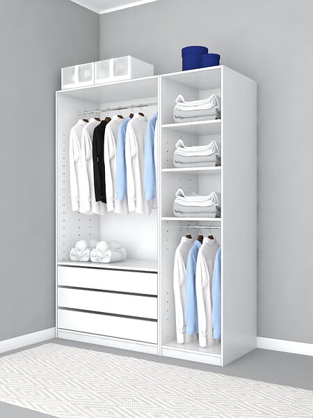 MODE DE VIE - Tablette pour dressing Rubyx - Blanc - Lot de 2 - L47xP57cm - large