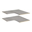 MODE DE VIE - Duo de tablettes d'angle dressing Rubyx - Chêne gris - L57xP97cm - vignette
