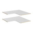 MODE DE VIE - 2 Tablettes d'angle pour dressing Rubyx - Blanc - L97xP51cm - vignette