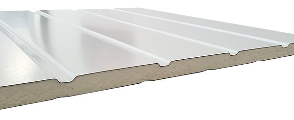 SPADONE - Porte de garage basculante blanc avec portillon droit l.240 x H.200 cm x Ep.20 mm - large