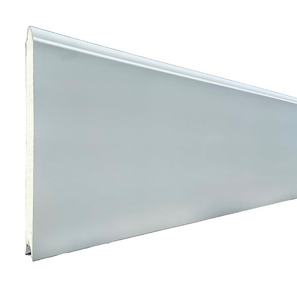 SPADONE - Porte de garage sectionnelle blanche motorisée l.300 x H.212,5 cm x Ep.40 mm Polygrain - large