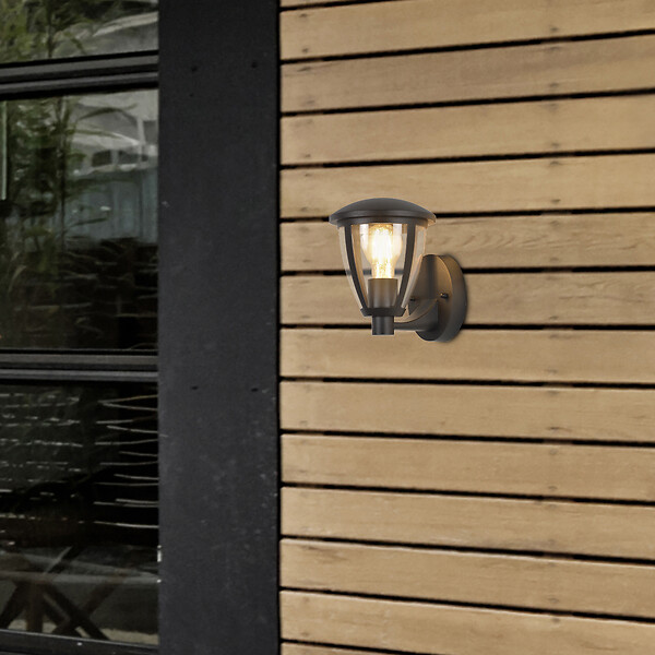 COREP - Applique fonte d'aluminium noir mat sablé Little Garden LISBOA H21cm. - large