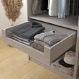 MODE DE VIE - Tiroir Rubyx - Chêne gris - Facade semi-vitree - 72x16x51cm - vignette