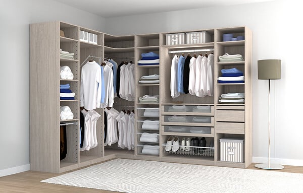 MODE DE VIE - Plateau coulissant pour dressing Rubyx - Chêne gris - L47xP35cm - large