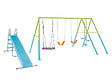INTEX - Portique-balançoire 5 agrès - 2 balançoires + face à face + nid d'oiseau + toboggan - Intex - vignette