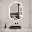 AICA SANITAIRE - AICA LED miroir lumineux 50x70cm tricolore + anti-buée + dimmable + mémoire miroir salle de bain - vignette