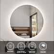 AICA SANITAIRE - AICA 60 cm miroir de salle de bain LED rond avec rétro-éclairage sans cadre, anti-buée + mémoire + dimmable - vignette