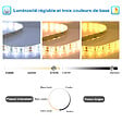 AICA SANITAIRE - AICA LED miroir lumineux 50x80cm tricolore + anti-buée + dimmable + mémoire miroir salle de bain - vignette