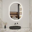 AICA SANITAIRE - AICA LED miroir lumineux 60x90cm tricolore + anti-buée + dimmable + mémoire miroir salle de bain - vignette