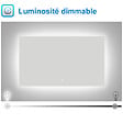 AICA SANITAIRE - AICA 100x60 cm miroir de salle de bain LED rétro-éclairé sans cadre avec anti-buée + mémoire + dimmable - vignette