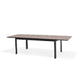 MODE DE VIE - Table de jardin preston extensible en aluminium coloris gris anthracite avec plateau en DURABOARD - 6 à 10 personnes - vignette