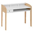 ATMOSPHERA - Bureau enfant primaire en Bois Blanc et Naturel H 85 cm - vignette