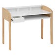 ATMOSPHERA - Bureau enfant primaire en Bois Blanc et Naturel H 85 cm - vignette