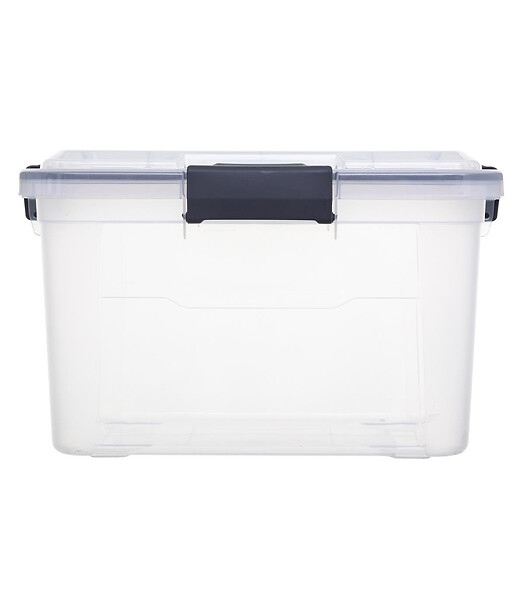5 FIVE SIMPLY SMART - Boîte de rangement en polypropylène transparent 50L fermeture à clip - large