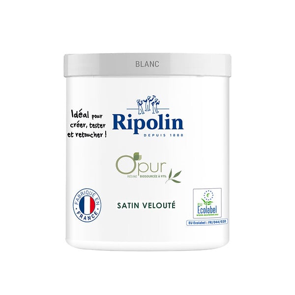 RIPOLIN - Testeur peinture O'pur - Blanc - Satin - 75ml - large