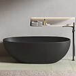 STANO - Baignoire îlot design ovale FLORIDA noir mat 165 cm - vignette