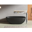 STANO - Baignoire îlot design ovale FLORIDA noir mat 165 cm - vignette
