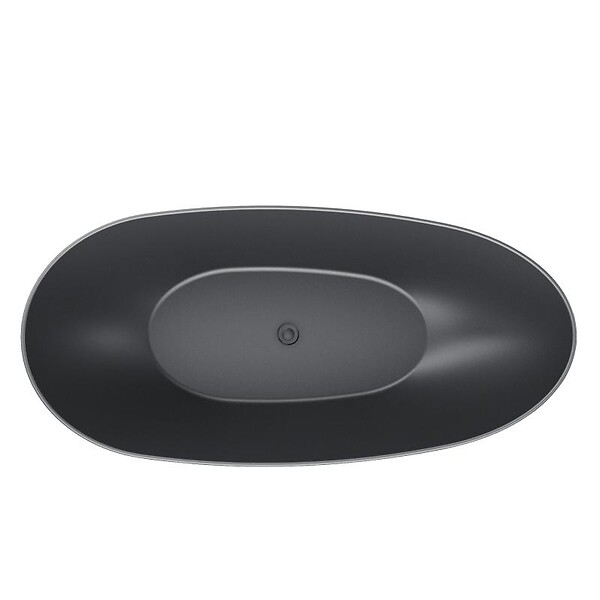 STANO - Baignoire îlot design ovale FLORIDA noir mat 165 cm - large