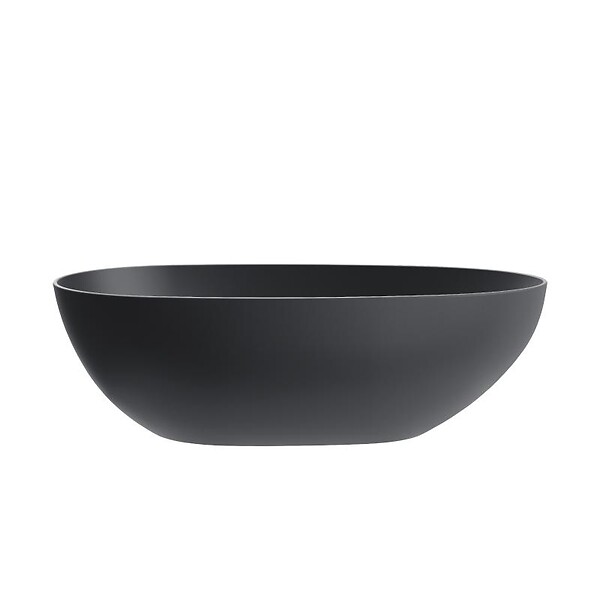 STANO - Baignoire îlot design ovale FLORIDA noir mat 165 cm - large