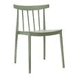 OVIALA - Lot de 4 chaises de terrasse vert sauge en plastique - Lisboa - vignette