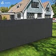 VOUNOT - Brise vue occultant en HDPE 150g/m² 1x10m avec attaches de fixation anthracite - vignette